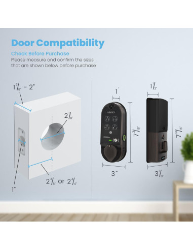 Cerradura Inteligente Lockly Vision con Timbre HD - Bronce