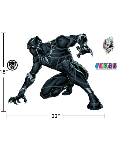 Calcomanía de Pared Pantera Negra Wall Palz 55x45 cm