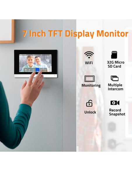 Intercomunicador de Video WiFi AMOCAM 7" HD con Grabación