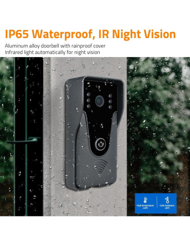 Intercomunicador de Video WiFi AMOCAM 7" HD con Grabación