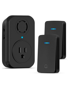 Timbre Inalámbrico AIDA Autopropulsado 2 Botones Negro