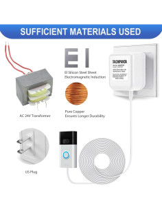 Transformador 24V TAICHIPANDA para Termostatos y Timbres 2