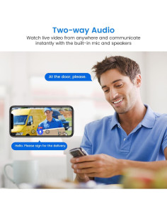 Cámara Timbre Video Inalámbrica SUNNYJANE T50 1080p IA 2