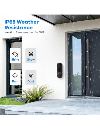 Cámara Timbre Video Inalámbrica SUNNYJANE T50 1080p IA