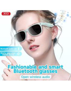Gafas de sol Bluetooth XO GS01 UV protección unisex Verde Menta 2