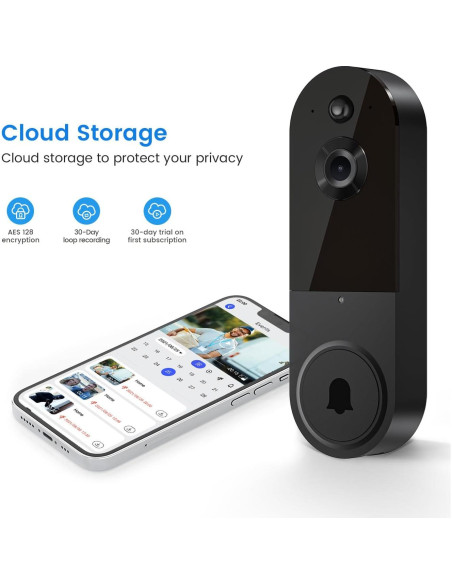 Cámara Timbre Video Inalámbrica SUNNYJANE T50 1080p IA Cámara Timbre Video Inalámbrica SUNNYJANE T50 1080p IA