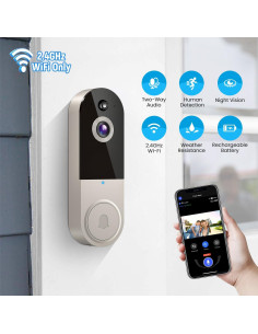 Cámara Timbre Video Inalámbrica 1080p Lino - Detección IA 2