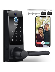 Cerradura Inteligente Blusafe Contour V 2nd Negra Biométrica