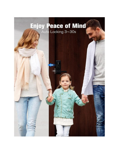 Cerradura Inteligente Blusafe Contour V 2nd Negra Biométrica