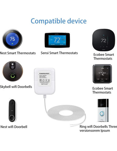 Adaptador Transformador 24V LIANSUM para Timbres y Termostatos