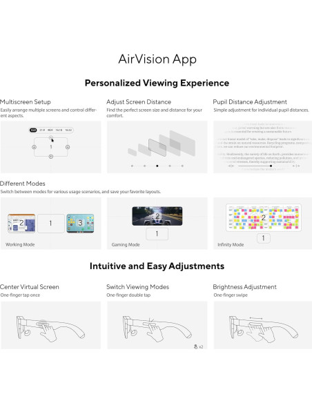 Gafas AR Inteligentes ASUS AirVision M1 - Pantalla 100" 1100 nits