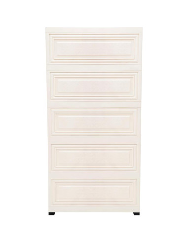 Armario Vertical TFCFL Rosa con 6 Cajones y Ruedas 50x35x102cm