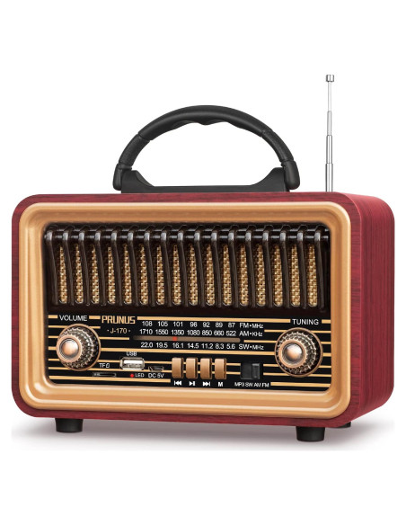 PRUNUS Radio Retro Bluetooth J-170 Altavoz Portátil 14W