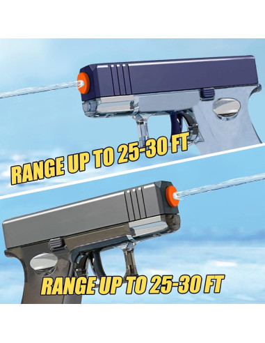 Paquete de 2 pistolas de agua Genérico 100CC Azul Gris