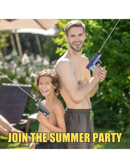 Paquete de 2 pistolas de agua Genérico 100CC Azul Gris