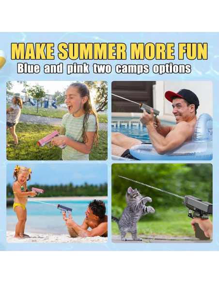 Paquete de 2 pistolas de agua Genérico 100CC Azul Gris