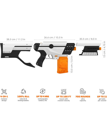 Blaster de Gel UnlocX Eléctrico Automático 7000 Balas Ecológicas
