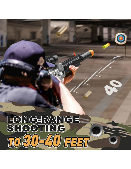 Rifle Francotirador Eléctrico DONGSHENG - 200 Dardos y Chaleco