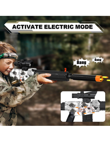 Rifle Francotirador Eléctrico DONGSHENG - 200 Dardos y Chaleco