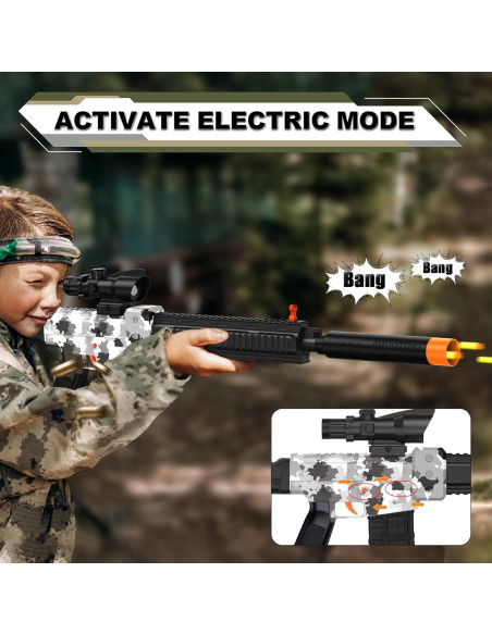 Rifle Francotirador Eléctrico DONGSHENG - 200 Dardos y Chaleco