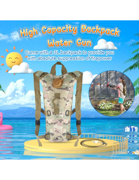 Pistola de Agua Eléctrica DEKILEA Gatling 10.97m 380ml Pistola de Agua Eléctrica DEKILEA Gatling 10.97m 380ml