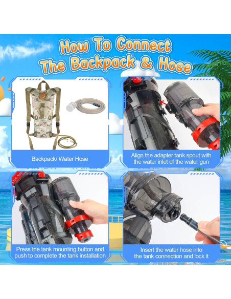 Pistola de Agua Eléctrica DEKILEA Gatling 10.97m 380ml Pistola de Agua Eléctrica DEKILEA Gatling 10.97m 380ml