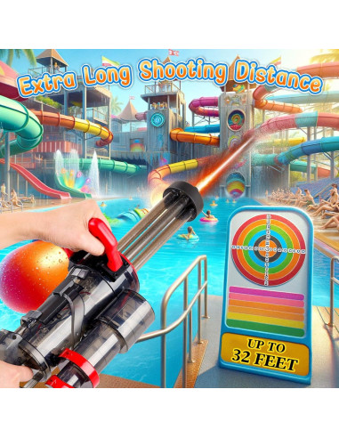 Pistola de Agua Eléctrica DEKILEA Gatling 10.97m 380ml