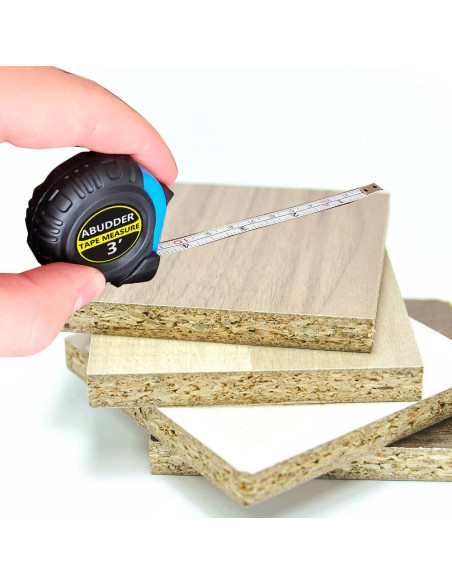 Paquete de 12 llaveros con cinta métrica retráctil 1m azul