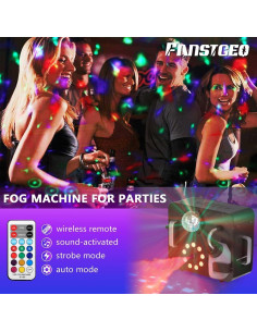 Máquina de Niebla Vertical 1000W con Luces LED y Control Remoto 2
