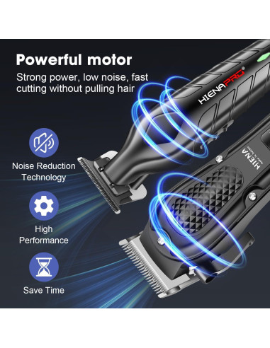 Cortadora de Cabello HIENA PRO Inalámbrica con Peines Ajustables