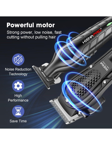 Cortadora de Cabello HIENA PRO Inalámbrica con Peines Ajustables