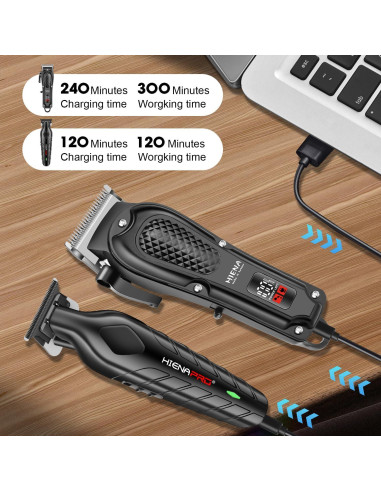 Cortadora de Cabello HIENA PRO Inalámbrica con Peines Ajustables