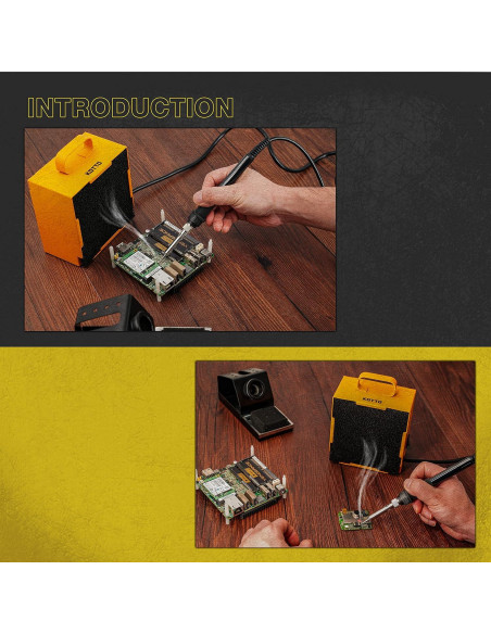 Extractor de Humo KOTTO Amarillo 3000 RPM Filtro Carbón