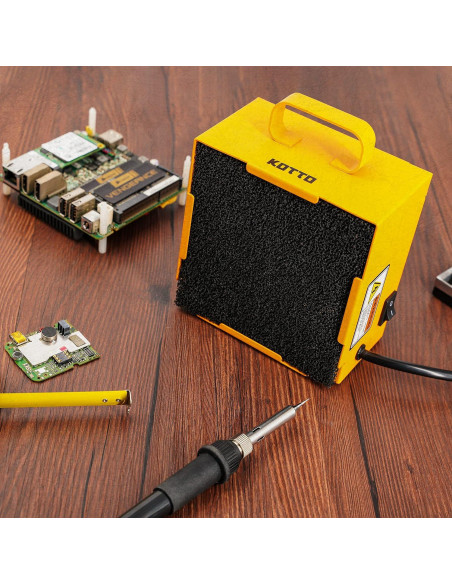 Extractor de Humo KOTTO Amarillo 3000 RPM Filtro Carbón