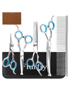 Tijeras de Aseo 6 en 1 Fiurfiy - Acero Inoxidable para Mascotas