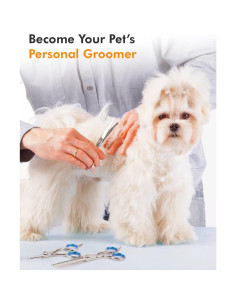 Tijeras de Aseo 6 en 1 Fiurfiy - Acero Inoxidable para Mascotas 2