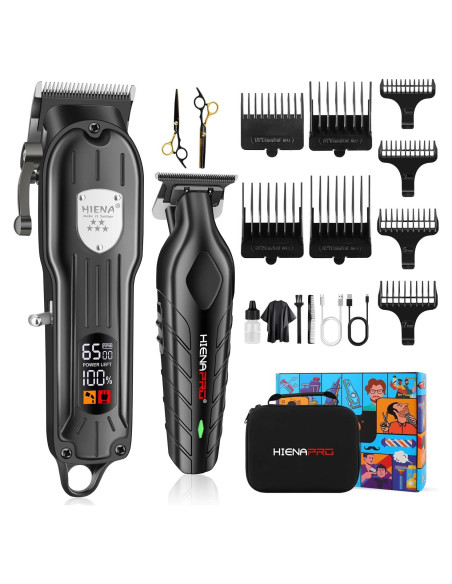 Cortadora de Cabello HIENA PRO Inalámbrica con Pantalla LCD