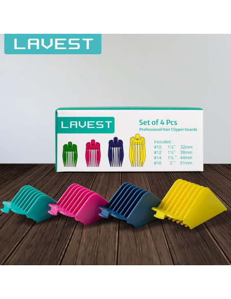 Guardas Clipper LAVEST 4 Piezas Compatible Wahl y Babyliss