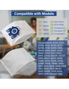 14 Bolsas de Aspiradora Miele GN + 4 Filtros AirClean 2