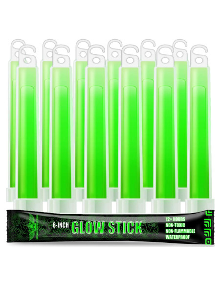 Bastones de Luz de Emergencia EVERLIT 15.24 cm Verde - 12 Paquete