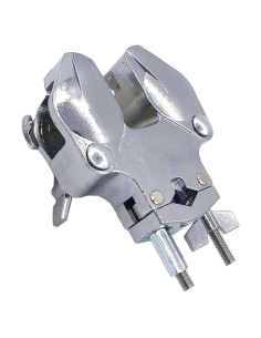 Abrazadera Soporte Tom Doble Ajustable Metal 15.7x12.3cm