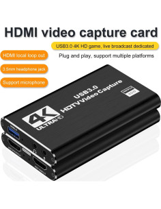 Tarjeta de Captura de Video 4K Dobestyou V316 HDMI USB 3.0 2