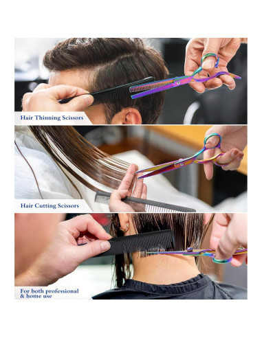 Kit Profesional de Tijeras para Cortar Cabello 11 Pzas