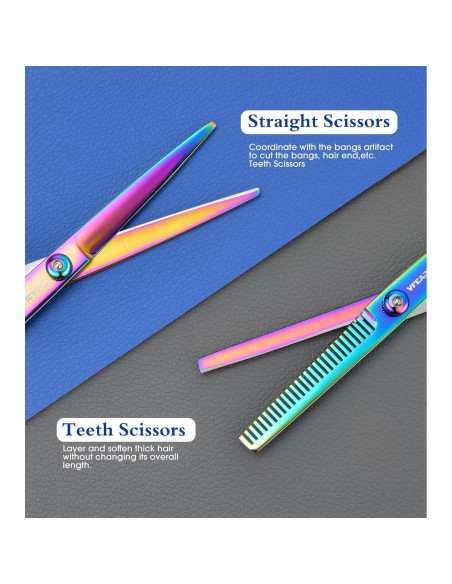 Kit Profesional de Tijeras para Cortar Cabello 11 Pzas