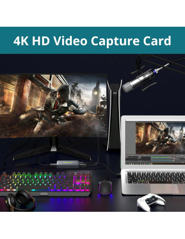 Tarjeta de Captura HDMI 4K YGiTK KTY019 USB 3.0 para Streaming