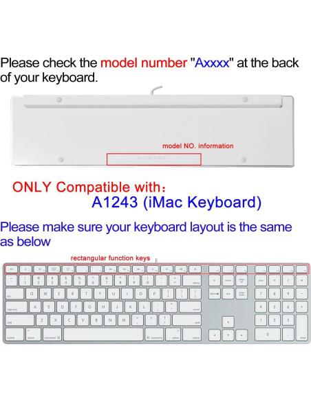 Funda de Silicona para Teclado Apple iMac A1243 Flores