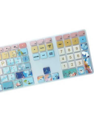 Funda de Silicona para Teclado Apple iMac A1243 Flores