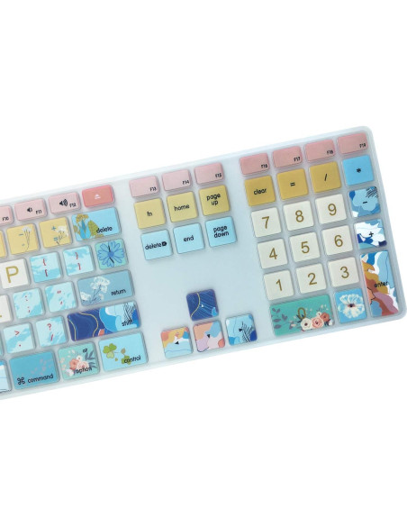 Funda de Silicona para Teclado Apple iMac A1243 Flores