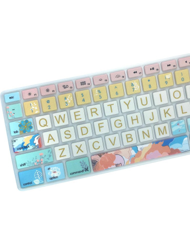 Funda de Silicona para Teclado Apple iMac A1243 Flores
