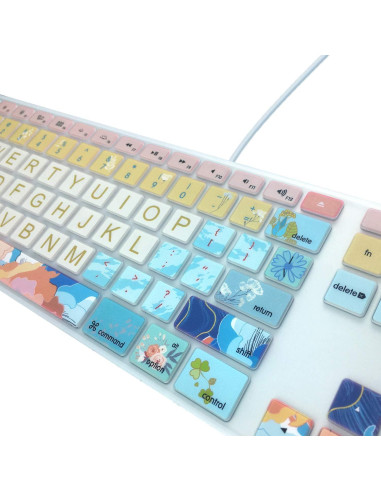 Funda de Silicona para Teclado Apple iMac A1243 Flores